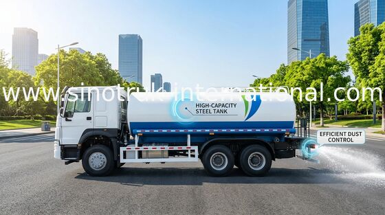 SINOTRUK HOWO Çöğütücü Su Tankı Kamyonu 10-25CBM 6 X 4 Euro 2 400HP