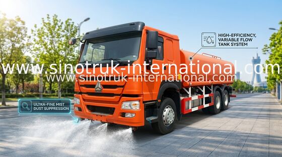 Internal Anti - Corrosion Construction Water Transport Trucks 18-25CBM