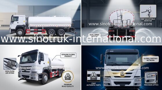 Sinotruk HOWO Beyaz LHD 6x4 Sulama Kamyonu ZZ1257V4347B1