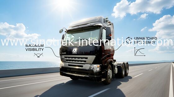 6X4 HOWO Ağır Traktör Kamyon, 4 Zamanlı Elektronik Yakıt Enjeksiyon Dizel Motor Traktörler ve Damperli Kamyonlar