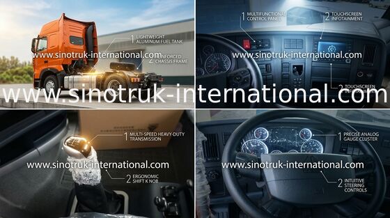 Sol Elle Sürülen Traktör Ve Yarı Römork Howo Ağır Kamyon Euro II