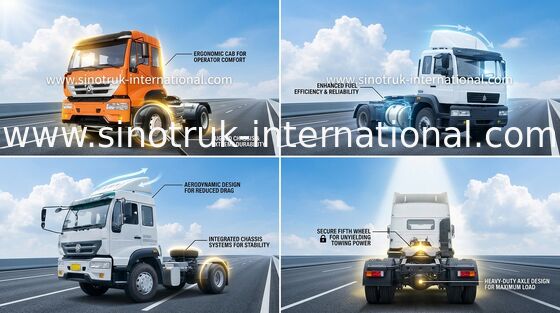 SINOTRUK Altın Prens Traktör Kamyon 4X2 Euro2 290HP 18 Ton ZZ4181M3611W