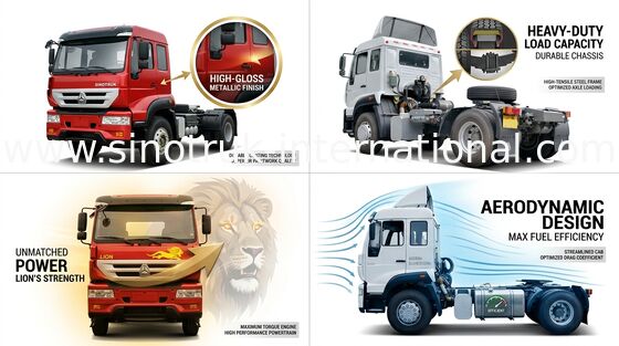 SINOTRUK Altın Prens Traktör Kamyon 4X2 Euro2 266HP 18 Ton ZZ4181M3611W