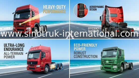 Büyük Yükleme Kapasitesi Traktör Kamyon SINOTRUK HOWO RHD 4X2 Euro2 290HP