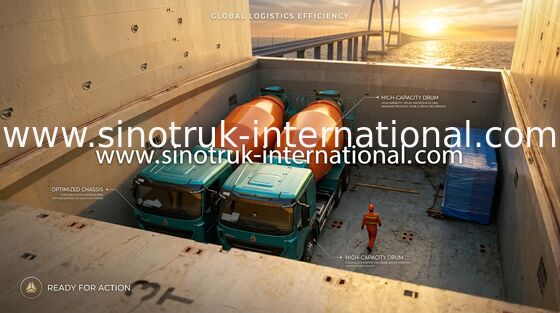 Şantiye İçin Büyük Kapasiteli Beton Mikseri Kamyonu SINOTRUK HOWO A7