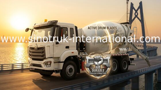 Yeni Howo Beton Karıştırma Kamyonu 16CBM 8 X 4 Euro 2 400Hp İnşaat