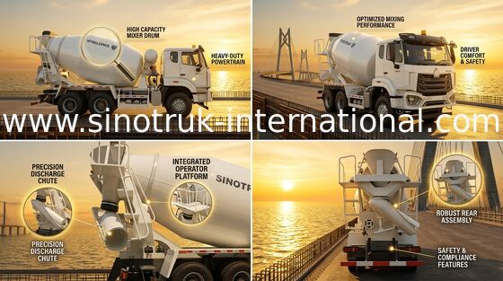 SINOTRUK HOWO Beton Mikseri Kamyonu 6×4 RHD ZZ1257V324JB1R