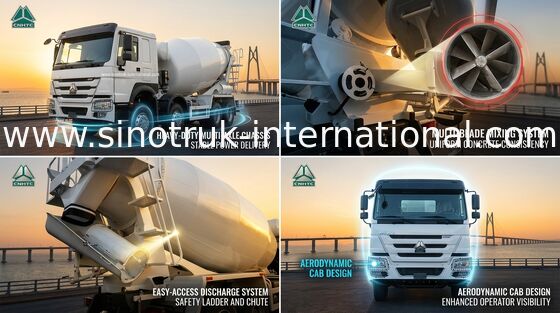 Howo Beton Karıştırma Kamyonu 16CBM 8 X 4 Euro 2 400Hp İnşaat LHD