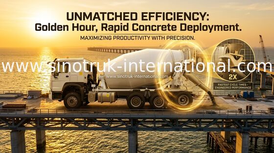 Sinotruk Howo Beton Karıştırma Kamyonu 10-20CBM 6 x 4 Euro 380Hp İnşaat
