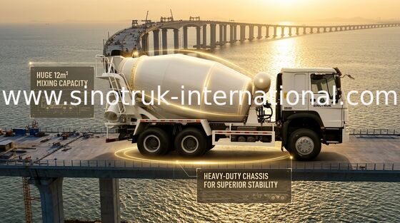 10-20CBM SINOTRUK HOWO Beton Mikseri Kamyonu 6 X 4 Euro 2 340Hp İnşaat