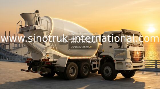 Dizel Motor Beton Mikser Kamyon 10CBM Kapasite Hazır Mix Beton Treyler