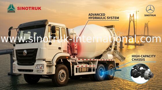 Profesyonel Beton Karıştırma Ekipmanları Beton Hazır Karışımı Kamyon ZZ5255GJBN3846B1