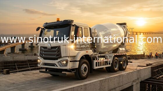RHD 6×4 10 tekerlekli Beyaz Beton Mikseri Kamyonu Euro 2