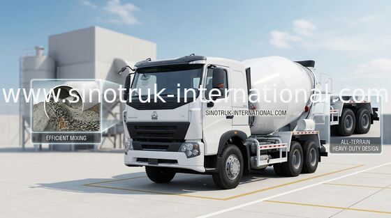 9CBM Beton Mikser Kamyon SINOTRUK HOWO A7 336HP 6X4 LHD ZZ5257GJBN3647N1