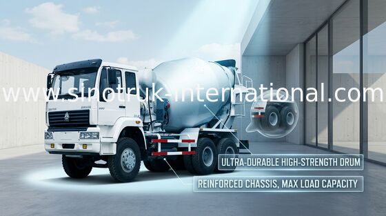 Büyük Hazır Karışımlı Beton Römork 290HP 6X4 Çimento Karıştırma Kamyonu, SGS