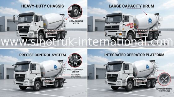 Davul Römork Beton Mikser 10CBM 290HP 6X4 RHD Pompa Beton Kamyon