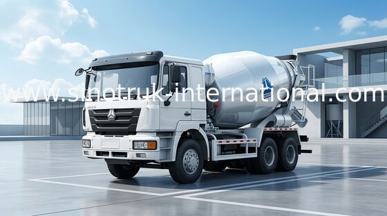 Mobil Yarı Çimento Karıştırma Ekipmanları Beton Mikser Kamyon 10CBM 290HP