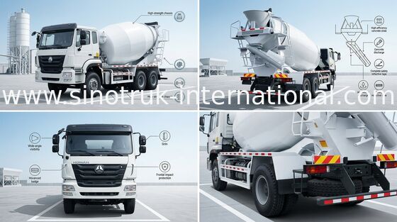 pompa ile mobil Beton Mikser Kamyon, 10 CBM Trailer Beton Mikser