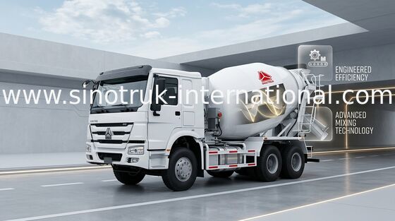 9CBM 290HP 6X4 LHD Beton Mikser Pompası Kamyon ZZ5257GJBM3647W