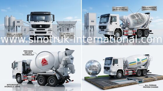 Beton Mikser Kamyon SINOTRUK HOWO 10CBM 290HP 6X4 LHD ZZ5257GJBM3841W