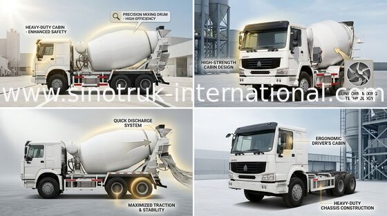 Beton Mikser Kamyon SINOTRUK HOWO 10CBM 336HP 6X4 LHD ZZ5257GJBN3841W
