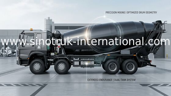 SINOTRUK HOWO 8x4 LHD Beton Mikser Kamyonu 371HP