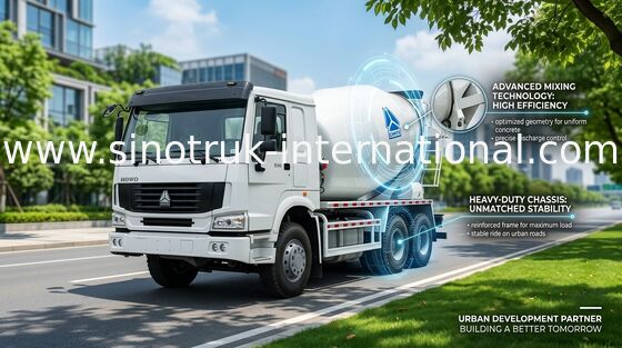 SINOTRUK HOWO Beton Mikser Kamyon 12CBM 336HP 6X4 LHD ZZ5257GJBN4048W