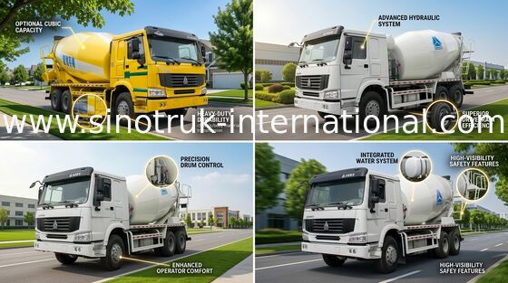 Beton Mikser Kamyon SINOTRUK HOWO 12CBM 336HP 6X4 LHD ZZ5257GJBN4048W