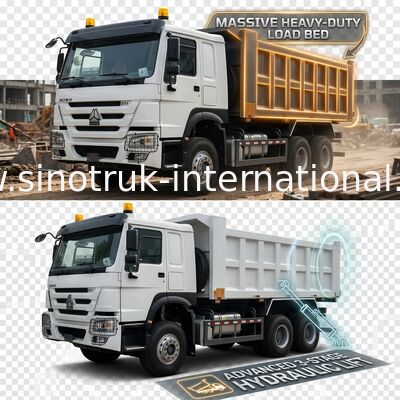10 Tekerlekli Dump Truck 371HP 6x4 Sürüş Euro2 Motor