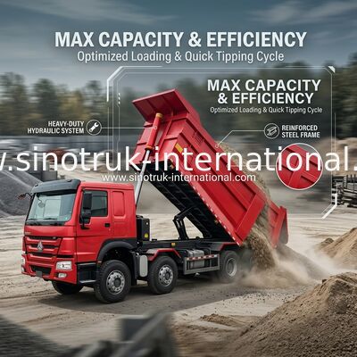 Çöp kamyonu SINOTRUK HOWO A7 8X4 inşaat için ZZ3317V3567B1