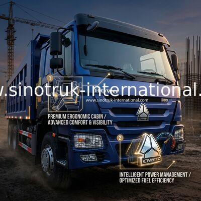 8X4 Blue Tipper Dump Truck 380hp 12 Tekerlekli Beyaz H77L ZZ3317V3567B1 U Tipi