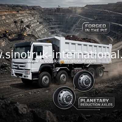 Madencilik için 12 Tekerlek Sinotruk HOWO 8X4 Damperli Kamyon 400hp