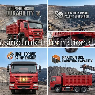 Kullanılmış Sinotruk Howo 6x4 Çöp Kamyonu 371hp Ağır Görevli