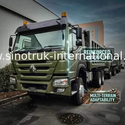 SINOTRUK HOWO 400HP Yeşil Tipper Dump Truck RHD 6×4 12 tekerlek Yüksek At Gücü