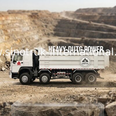 SINOTRUK HOWO Maden Çöp Kamyonu 12 Tekerlekli 400 HP 8 × 4 U Tipi