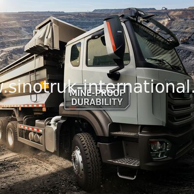 SINOTRUK HOWO LHD 6×4 10 tekerlekli 40 ton madencilik için U tipi atık kamyonu
