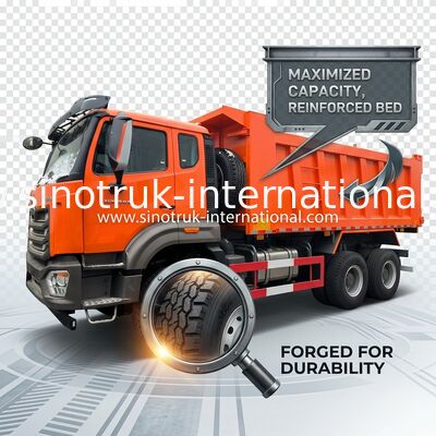 Sinotruk Hohan Tipper Dump Truck N7 6 × 4 10 Tekerlek 380HP Lhd veya Rhd