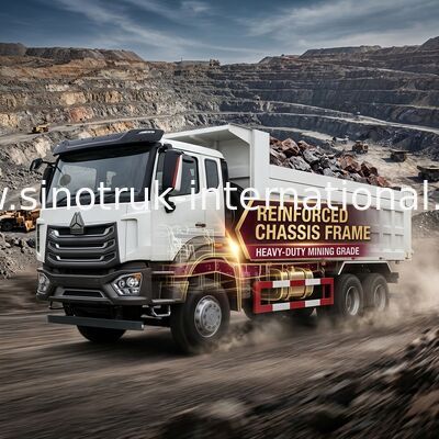 Sinotruk HOWO 8X4 Damperli Kamyon 380hp 12 Tekerlekler Beyaz H77L ZZ3317V386JB1R