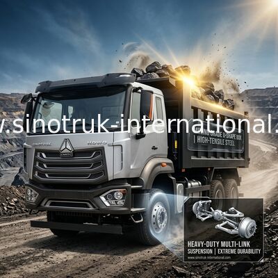 SINOTRUK HOWO N7 Kabin Damperli Damperli Kamyon LHD 6X4 400HP Elmas Gümüş