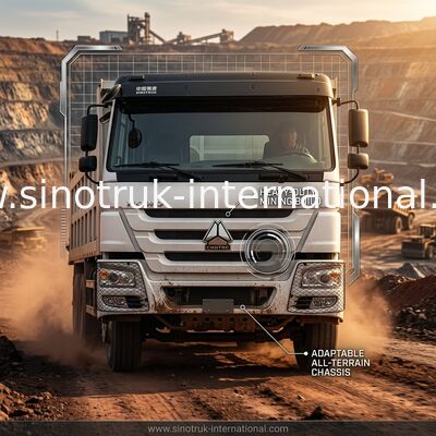 SINOTRUK HOWO Damperli Damperli Kamyon 6×4 400HP 20CBM Beyaz LHD 10Wheels