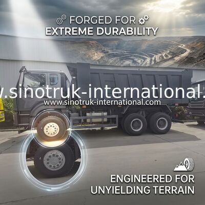 Siyah SINOTRUK HOWO Damperli Damperli Kamyon LHD 6X4 371HP Yeni Howo E7 Kabin
