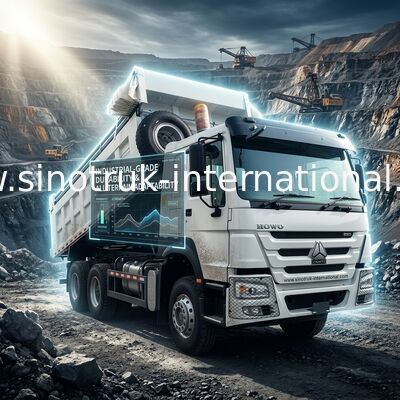 Sinotruk Howo Tipper Dump Truck 380hp 6 × 4 20CBM Beyaz Otomatik Tarpaulin
