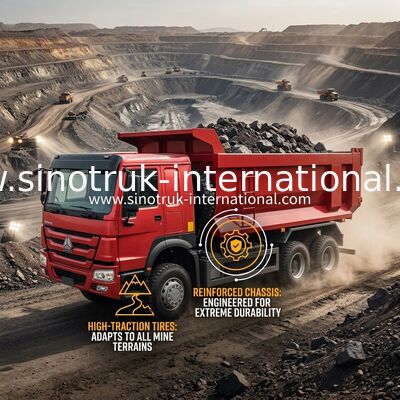 Sinotruk Howo Tipper Dump Truck 380Hp 6 × 4 20CBM U Tipi Kutusu 10 Tekerlek