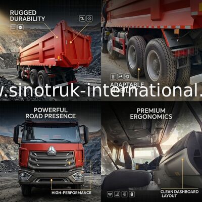 HOHAN LHD 12 tekerlekli 8X4 430HP Madencilik İçin Damperli Kamyon