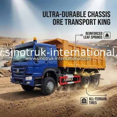 Yüksek Beygir Gücü 400HP HOWO Damperli Kamyon LHD 6×4 10 Tekerlek
