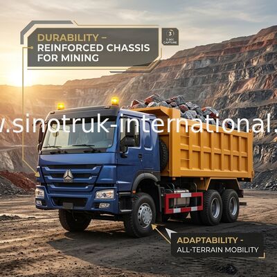 SINOTRUK HOWO Damperli Damperli Kamyon LHD 6×4 400HP