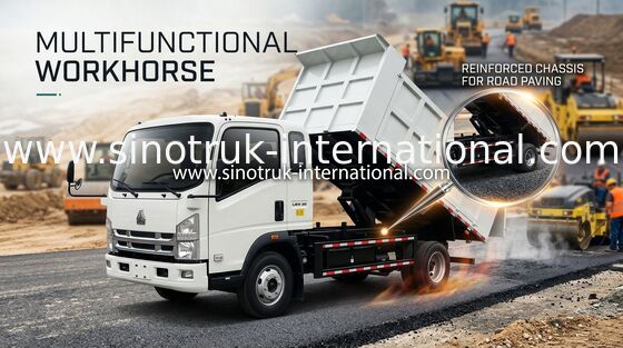 Sinotruk Howo 8 Ton Hafif Hizmet Damperli Kamyon Orta Kaldırma 4×2 Rhd