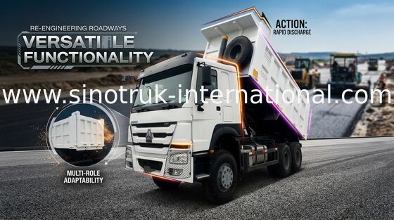 6x4 Lhd Howo Mini Damperli Kamyon 10 Tekerlek 371hp