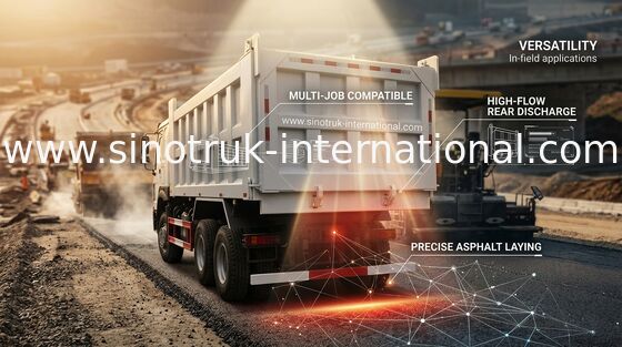Beyaz 336HP SINOTRUK HOWO 6x4 Damperli Kamyon 25 ton LHD