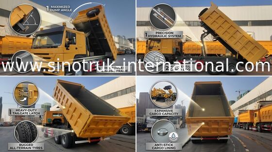 10 Tekerlek Damperli Kamyon HOWO ZZ3257N3847A 30 Ton 16 - 20 CBM
